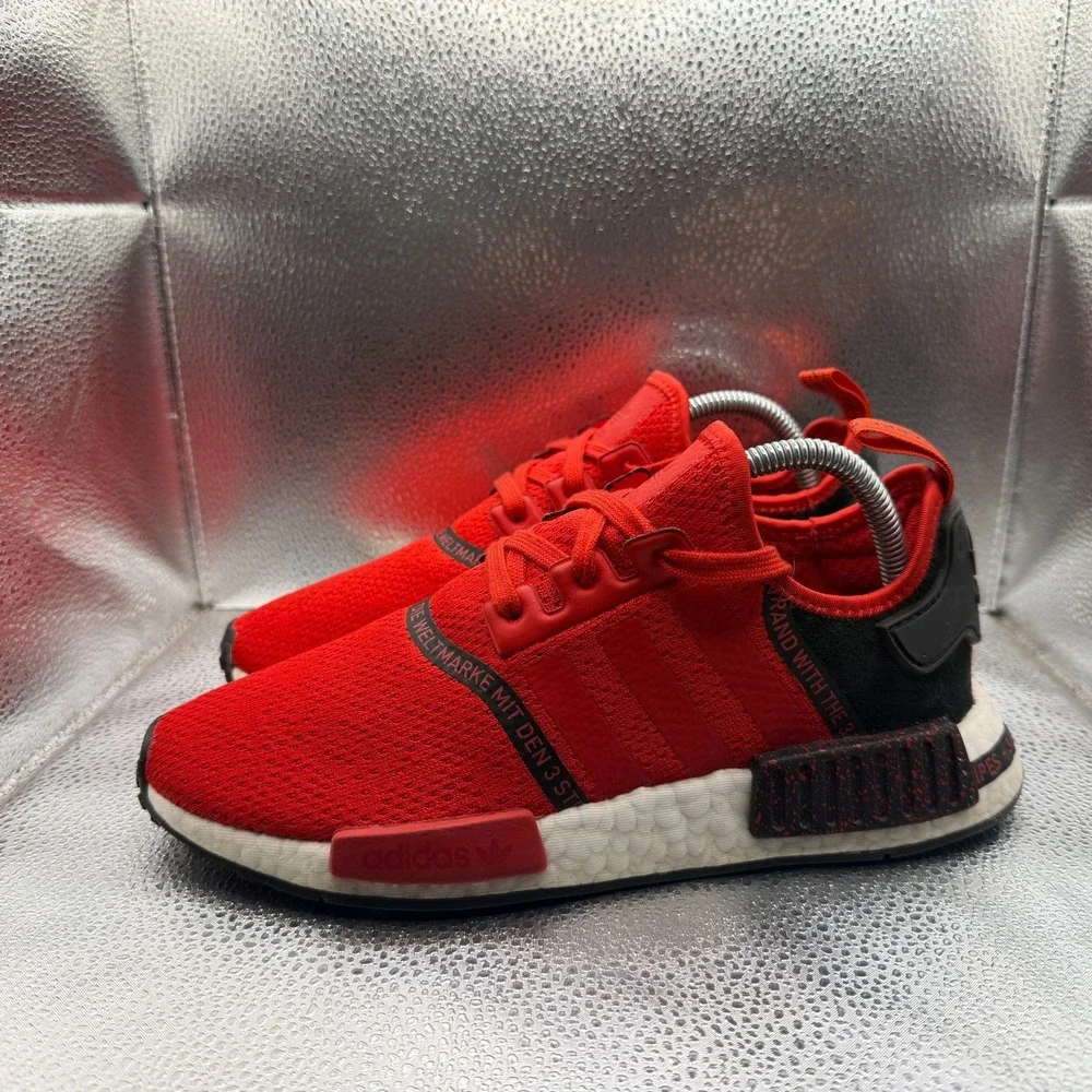Size 7.5 Adidas NMD R1 Speckle Pack Scarlet Core Black Mens Sneaker Shoes EF3327